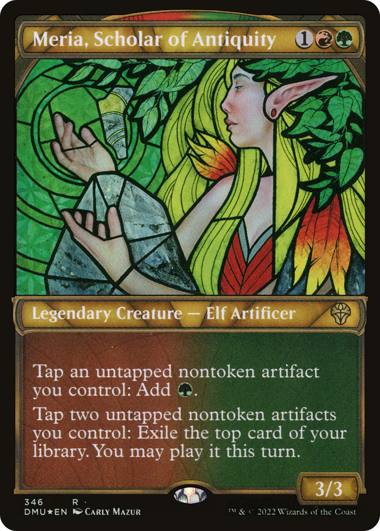 Meria, Scholar of Antiquity (Showcase Textured) [Dominaria United]