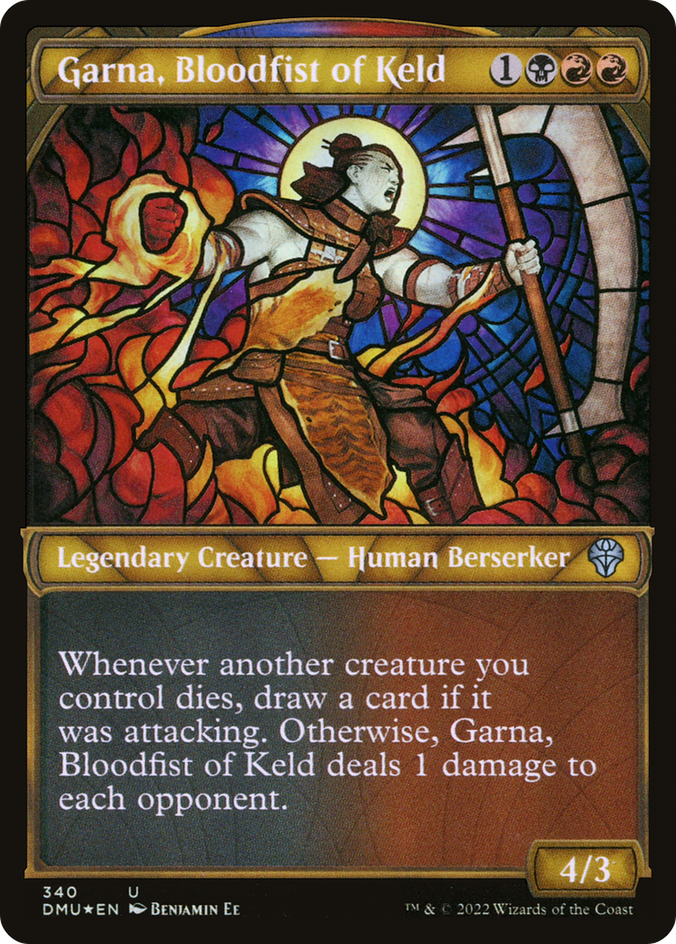 Garna, Bloodfist of Keld (Showcase Textured) [Dominaria United]