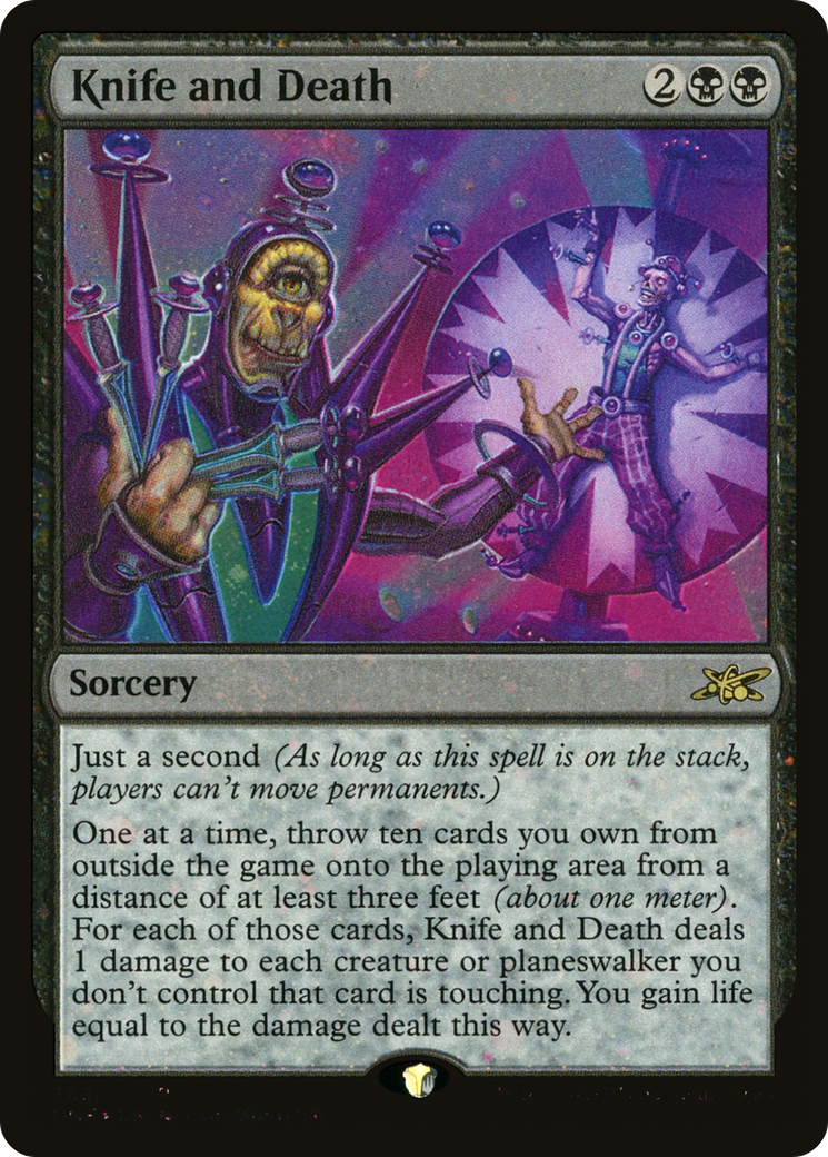 Knife and Death (Galaxy Foil) [Unfinity]