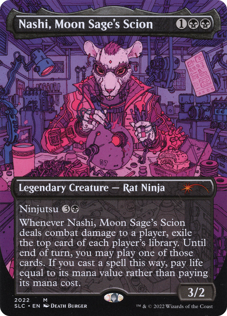 Nashi, Moon Sage's Scion (Borderless) [Secret Lair Countdown Kit]