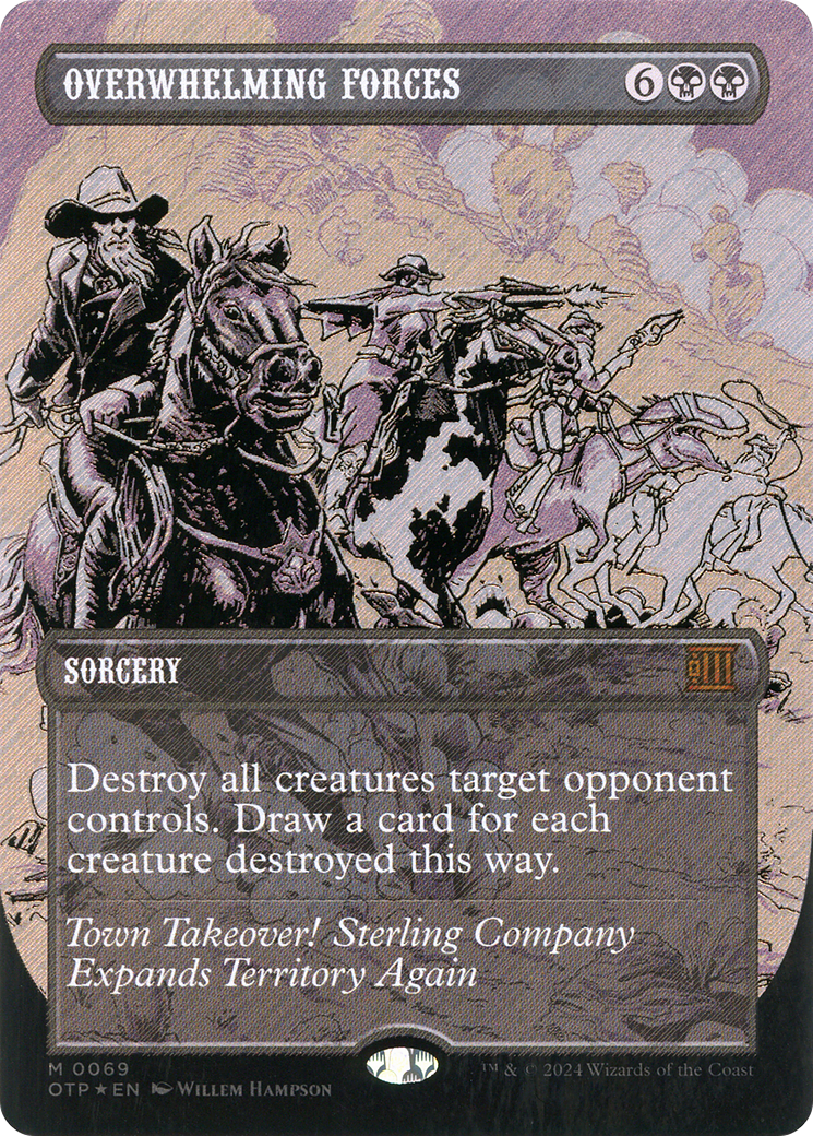 Overwhelming Forces (Textured Foil) [Outlaws of Thunder Junction: Breaking News]