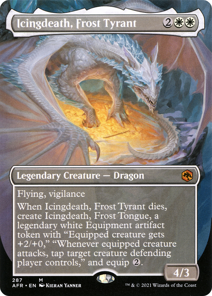 Icingdeath, Frost Tyrant (Borderless Alternate Art) [Dungeons & Dragons: Adventures in the Forgotten Realms]