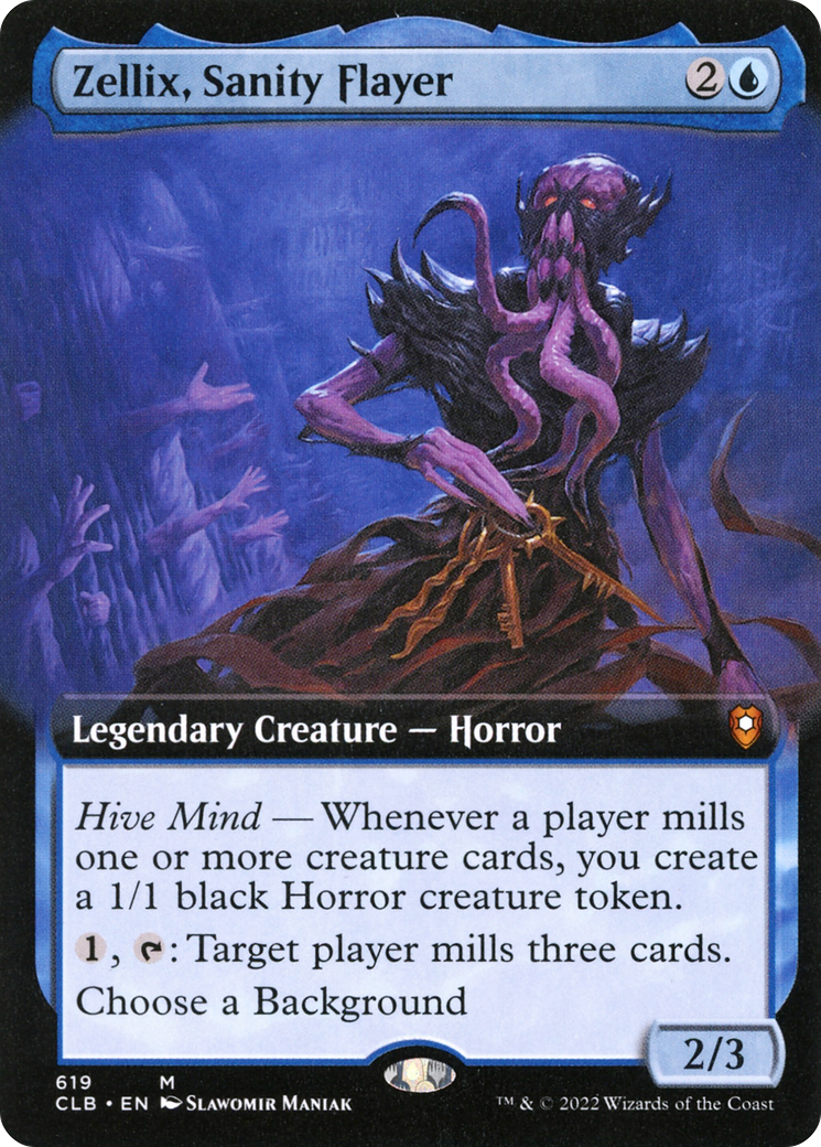 Zellix, Sanity Flayer (Extended Art) [Commander Legends: Battle for Baldur's Gate]