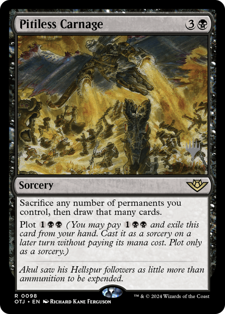 Pitiless Carnage (Promo Pack) [Outlaws of Thunder Junction Promos]