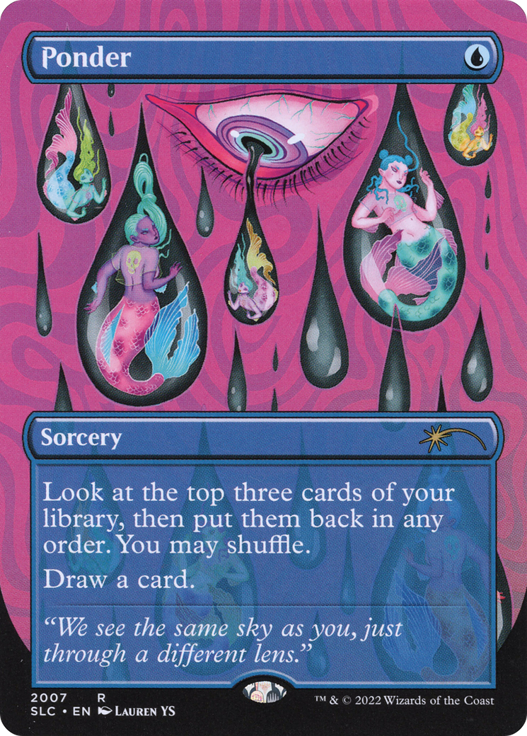 Ponder (Borderless) [Secret Lair Countdown Kit]