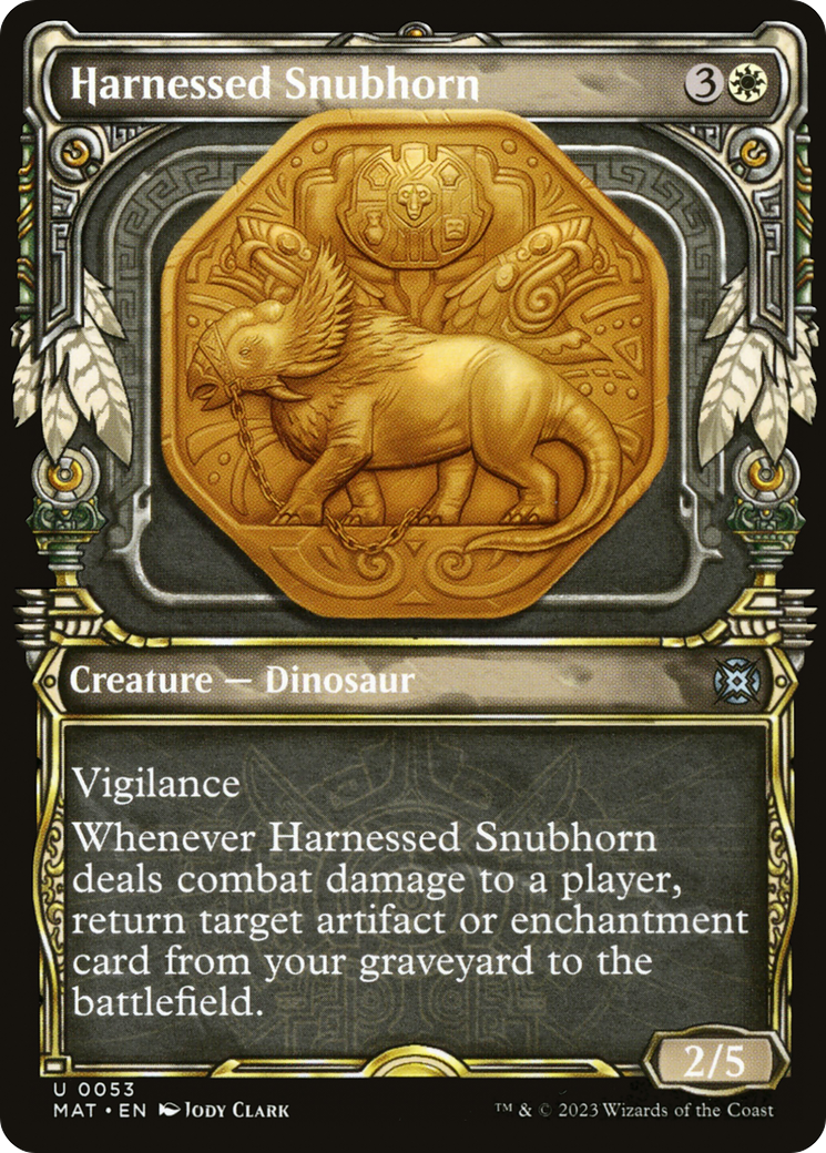 Harnessed Snubhorn (Showcase) [March of the Machine: The Aftermath]