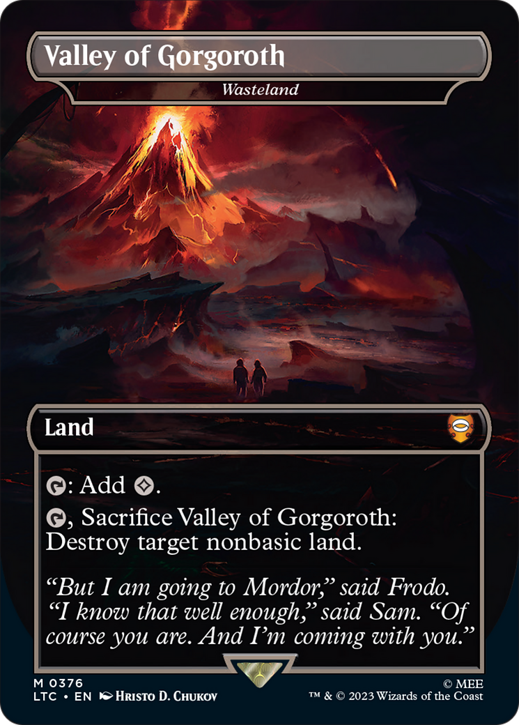 Valley of Gorgoroth - Wasteland (Borderless) [The Lord of the Rings: Tales of Middle-Earth Commander]