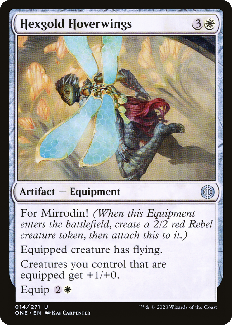 Hexgold Hoverwings [Phyrexia: All Will Be One]