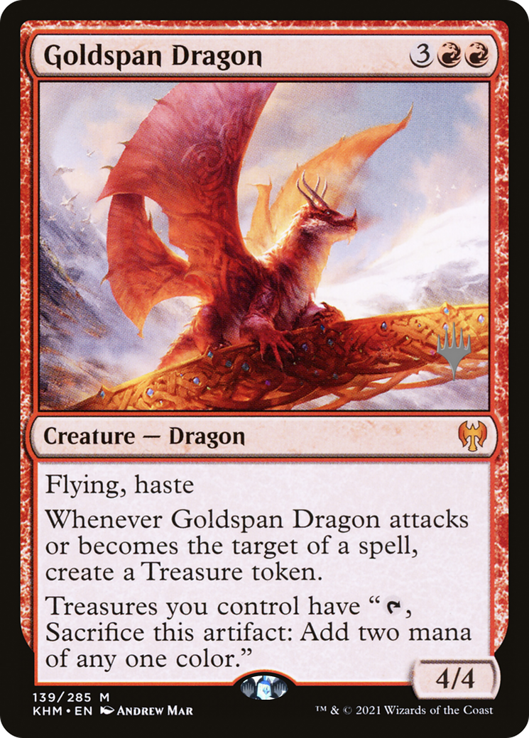 Goldspan Dragon (Promo Pack) [Kaldheim Promos]