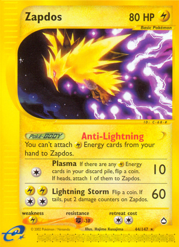 Zapdos (44/147) [Aquapolis]