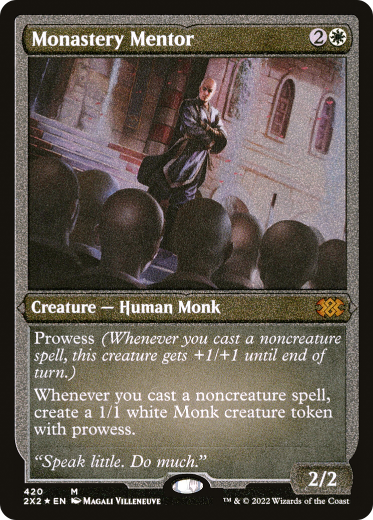 Monastery Mentor (Foil Etched) [Double Masters 2022]