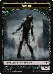 Zombie (007) // Wrenn and Six Emblem (021) Double-Sided Token [Modern Horizons Tokens]