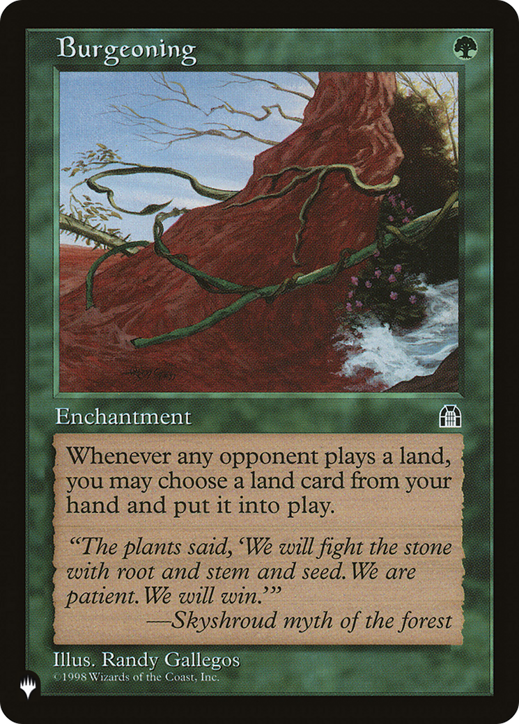 Burgeoning [The List]