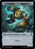 The Monarch // Golem Double-Sided Token [Phyrexia: All Will Be One Commander Tokens]