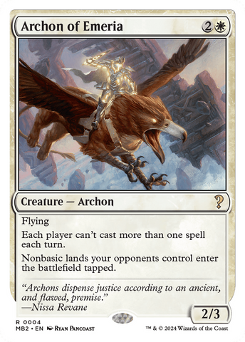 Archon of Emeria (White Border) [Mystery Booster 2]