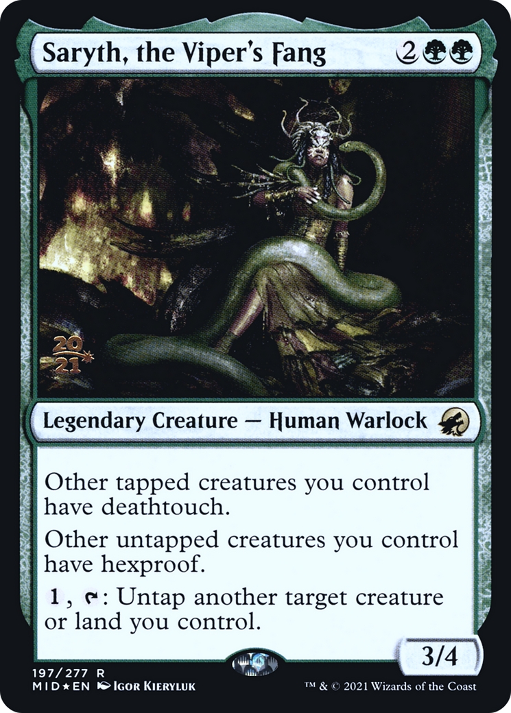Saryth, the Viper's Fang [Innistrad: Midnight Hunt Prerelease Promos]