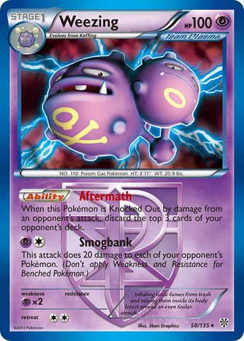 Weezing (58/135) (Theme Deck Exclusive) [Black & White: Plasma Storm]