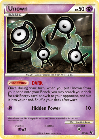 Unown (40/90) [HeartGold & SoulSilver: Undaunted]