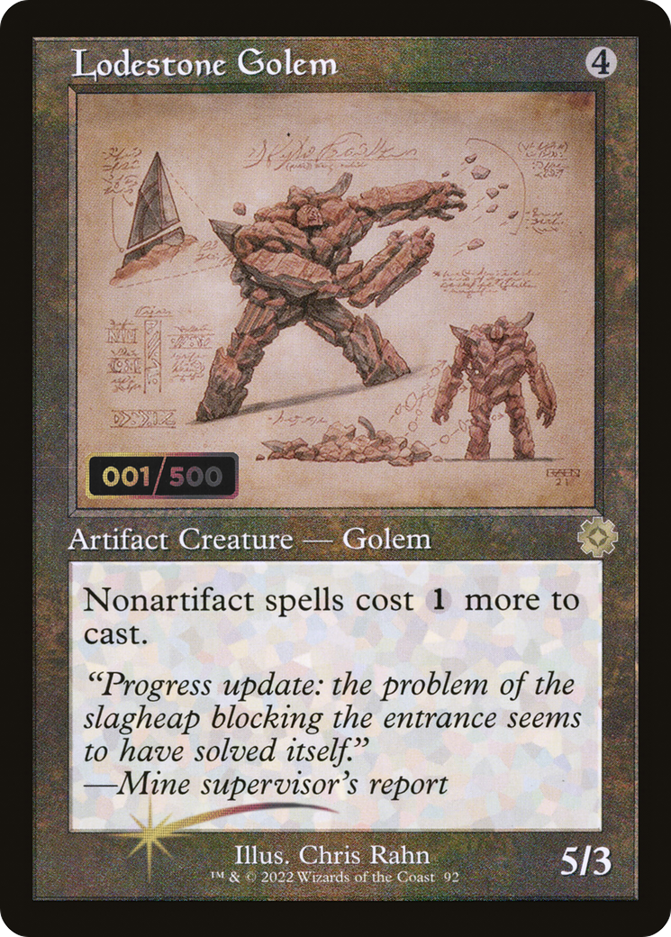 Lodestone Golem (Retro Schematic) (Serialized) [The Brothers' War Retro Artifacts]