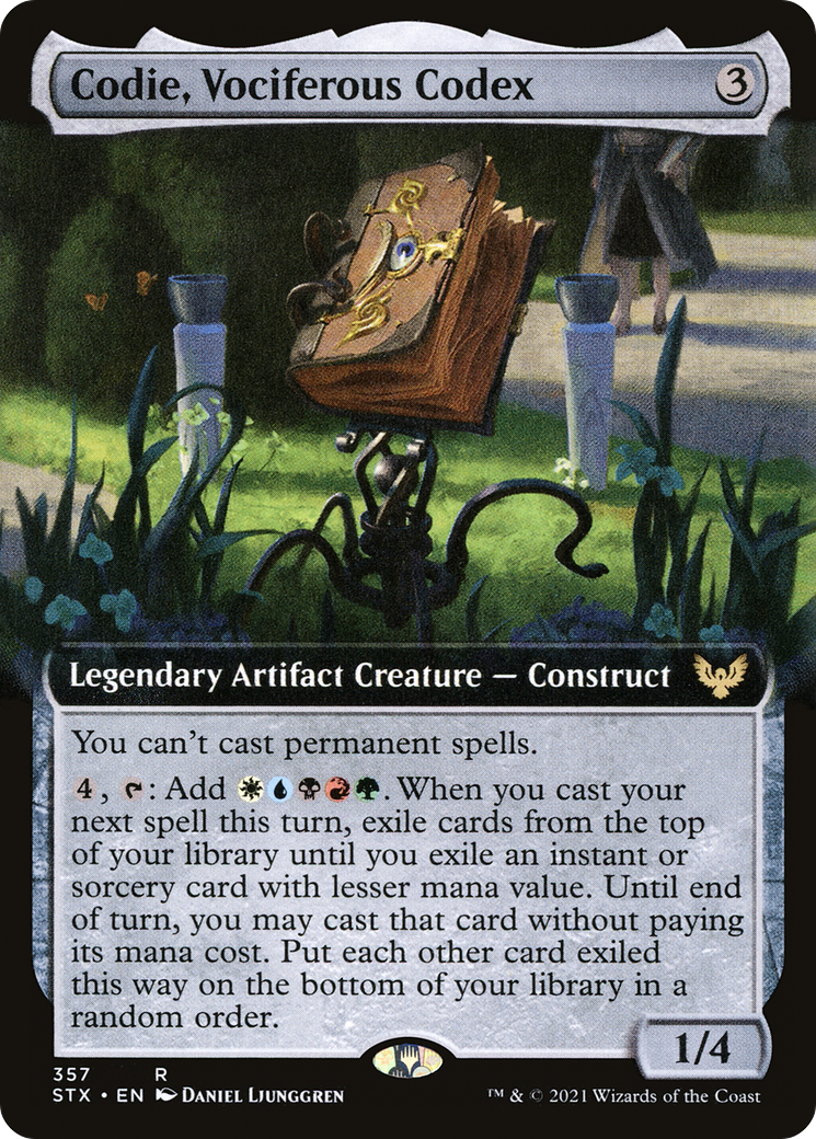 Codie, Vociferous Codex (Extended Art) [Strixhaven: School of Mages]