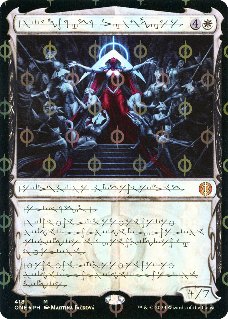 Elesh Norn, Mother of Machines (Phyrexian Step-and-Compleat Foil) [Phyrexia: All Will Be One]