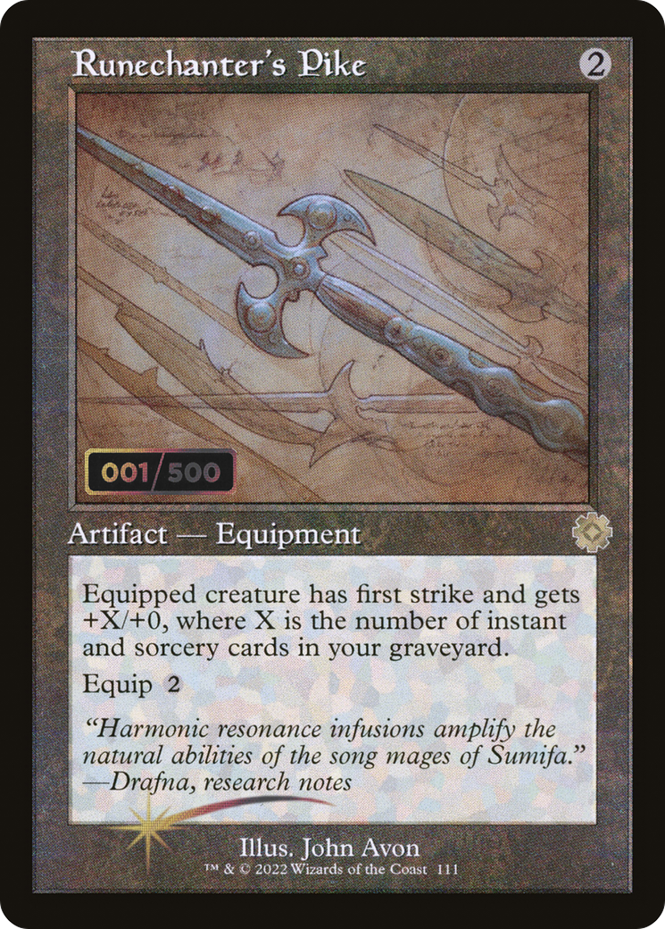 Runechanter's Pike (Retro Schematic) (Serialized) [The Brothers' War Retro Artifacts]